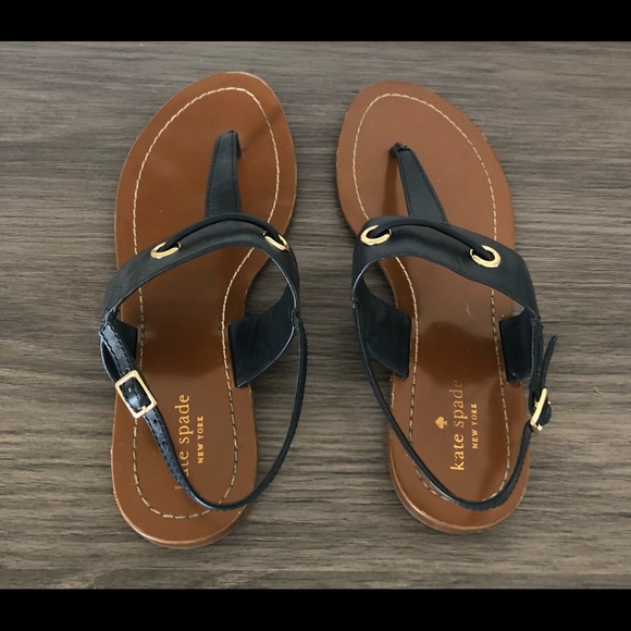 Kate Spade Carolina Leather Thong Sandals. - Picture 3 of 8